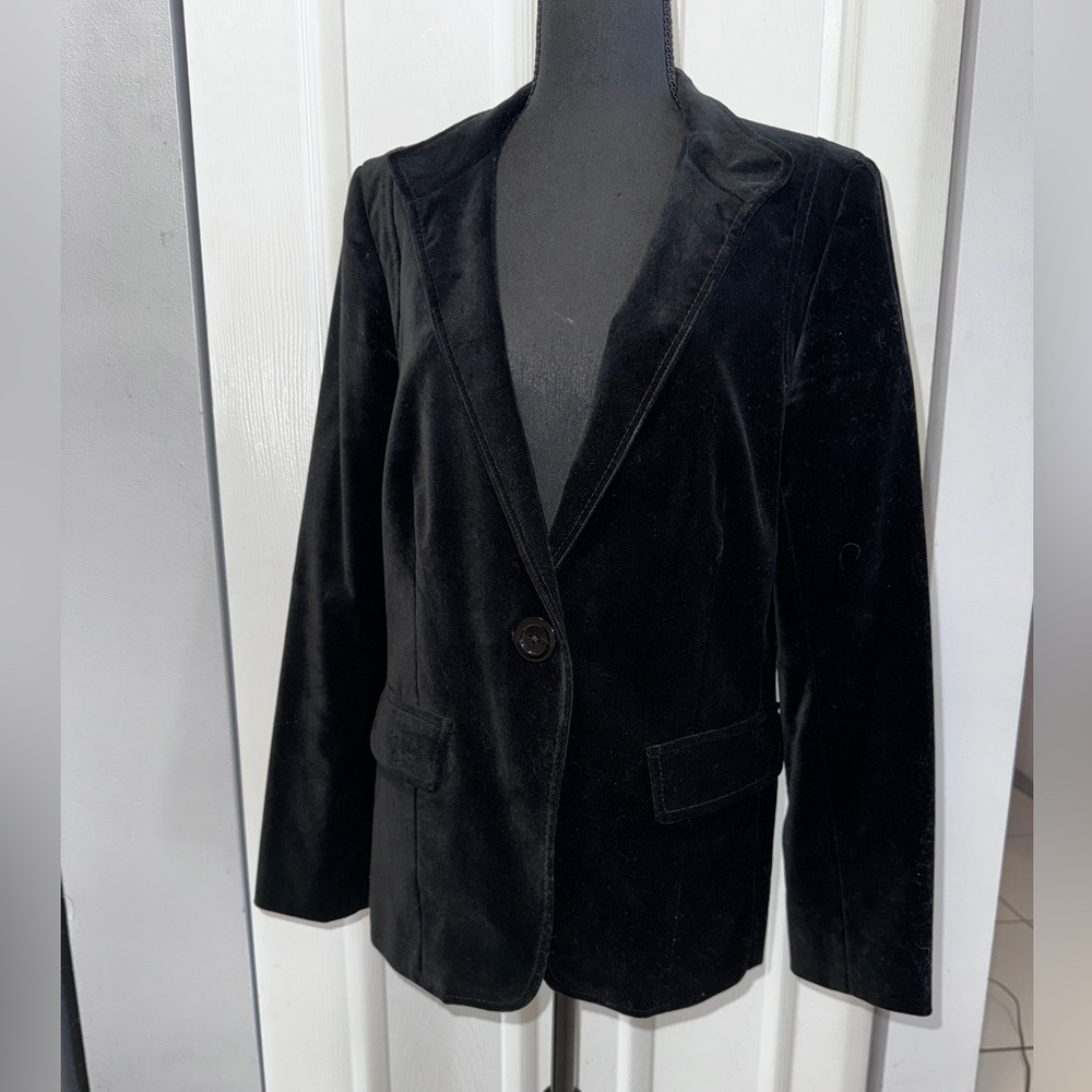 Anne Klein Black Velvet Blazer
